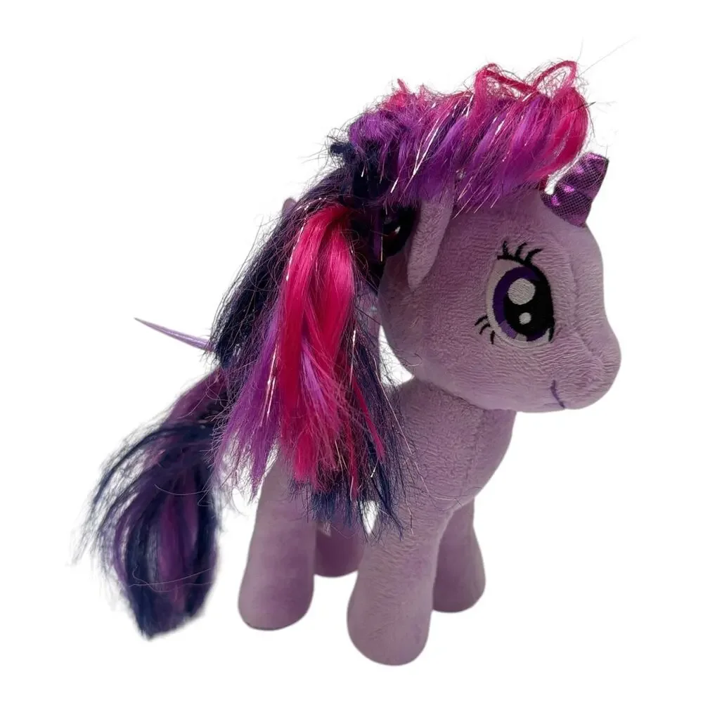My Little Pony Twilight Sparkle TY Beanie Babies Unicorn Pegasus Purple Plush 8”
